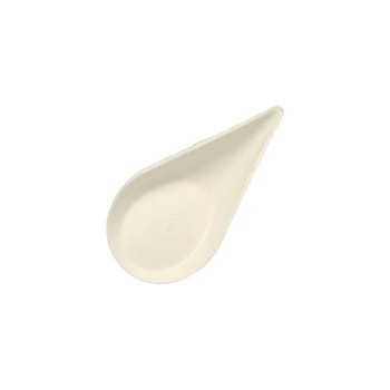 Fingerfood - talerze z trzciny cukrowej, pure, 10,5 cm x 5,7 cm, kolor: biały, drop, 50 szt 251f5237099ad75abbafda7f554b7137
