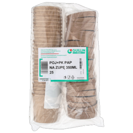 Guillin polska pojemnik papierowy na zupę z przykrywką 350 ml | 25 Guillin polska pojemnik papierowy na zupę z przykrywką 350 ml | 25