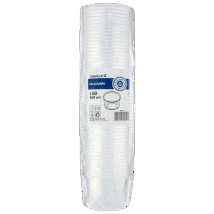 Tusipack 8117c pojemnik transparentne pp 450 ml fi 115mm|50 Tusipack 8117c pojemnik transparentne pp 450ml fi 115mm|50