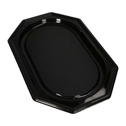 Tace cateringowe, r-pet, 45,5 cm x 30,2 cm x 2,2, czarny, sp-45-b10 szt., papstar polska