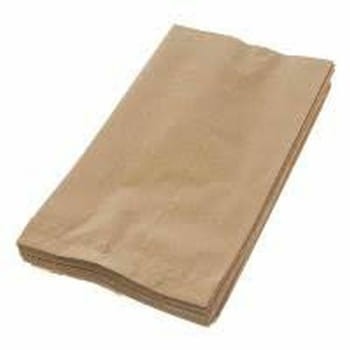 Torebka fałdowa 170x60x340 mm, komplet 250 sztuk brązowa, green heaven e7486376f0a1882bb5e33a375dbd0f55