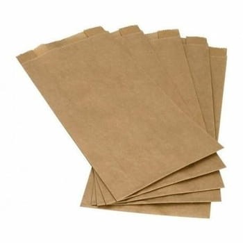 Torebka fałdowa 140x60x290 mm, brązowa, opakowanie 250 sztuk, green heaven 1a4e60b0b7d7cda95042f16af7032552