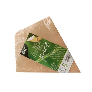 Papstar torebki na frytki z miejscem na dip, papierowe, pure, 19,5 cm x 16,5 cm, kolory: brązowy/biały, pojemność 100 g, 50 szt 8f7cd73cdfb67a66d19544b849ca9f1a
