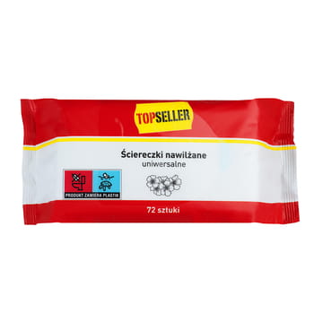 Topseller ściereczki nawilżane uniwersalne 72 szt. 1716fabfebc8e507f29e0b555b26f87e