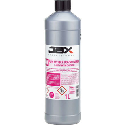 Profesjonalny płyn myjący do zmywarek z aktywnym chlorem jax professional 40 1 l Profesjonalny płyn myjący do zmywarek z aktywnym chlorem jax professional 40 1l