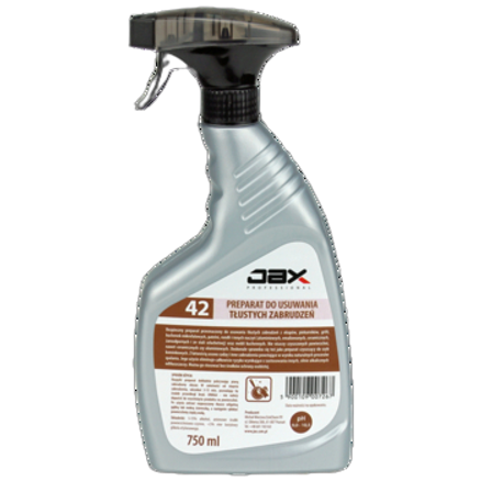 Profesjonalny preparat do usuwania tłustych zabrudzeń i przypaleń jax professional 42 750 ml Profesjonalny preparat do usuwania tłustych zabrudzeń i przypaleń jax professional 42 750ml