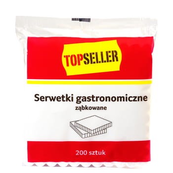 Topseller serwetki gastronomiczne ząbkowane 15x15 cm, 200 sztuk d2f37346687d791b84e897ac762faa49