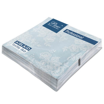 Serwetka paw professional dinner soft lace (light blue), serwetki 1-warstwowe 40x40cm składane 45383 50 szt. w paczce. wykonane z airlaid. b9dbd735fc2e603d08cf564dfda55281