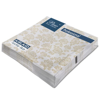 Serwetka paw professional dinner subtle roses (gold), serwetki 1-warstwowe 40x40cm składane 45383 50 szt. w paczce. 4315ee3fa22042d7da63f12bfd5ce59c