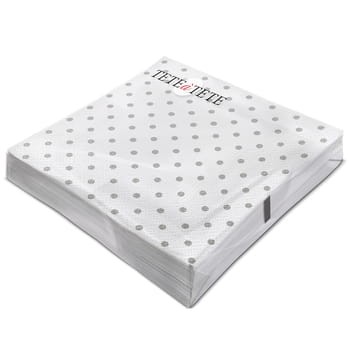 Serwetki tete a tete basic dots, serwetki tat 3-warstwowe 33x33cm składane 45383 20 szt. w paczce f50dba77a3c2c00244dafc6215338c90