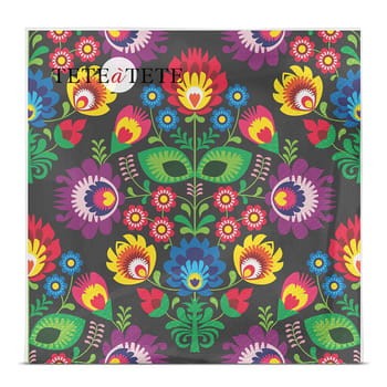 Serwetki folky style black , serwetki tete a tete 3-warstwowe 33x33cm składane 45383 20 szt. w paczce 74192643c539164c1c6b90d05c7e1e3f