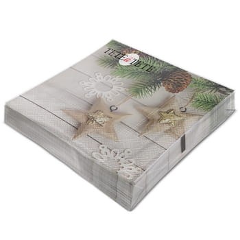 Serwetki eco stars, serwetki tete a tete 3-warstwowe 33x33cm składane 45383 20 szt. w paczce f0fdaa6e018a659c1f07560103525c13