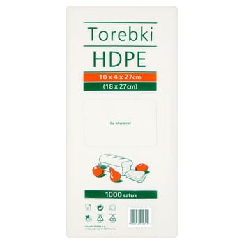 Torebki hdpe 10x4x27 cm (18x27 cm) 1000 sztuk 32067abaf6f25f5a97c16b2ff8ff1e3e