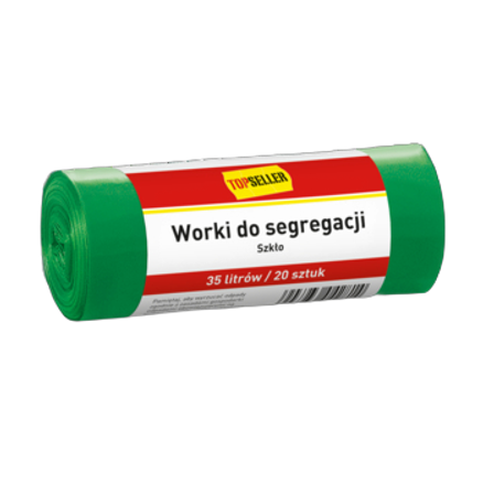 Topseller worki do segregacji 35 l zielone 20 szt Topseller worki do segregacji 35l zielone 20 szt