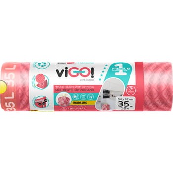 Vigo! eko worki ld z taśmą 4 seasons original truskawka 35 l 15szt 7626059f12fa786762c68a99867c83de