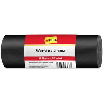 Topseller worki na śmieci 35 l 50szt 33f92d38bd9dc0bbd3b270f32b243262