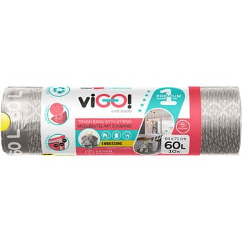Vigo! eko worki ld z taśmą 4 seasons silver new home 60 l 10szt 29cf81e7af2dcce5a3155dbec927614e