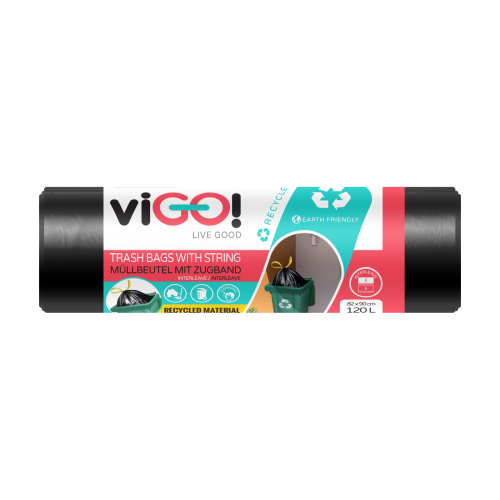 Vigo! eko worki ld z taśmą czarne interleave 120l 20szt.
