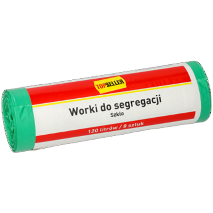 Topseller worki do segregacji 120 l zielone 8szt. Topseller worki do segregacji 120l zielone 8szt.
