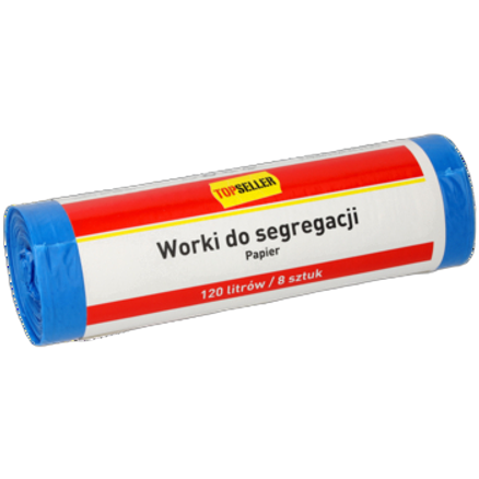 Topseller worki do segregacji 120 l niebieskie 8szt. Topseller worki do segregacji 120l niebieskie 8szt.