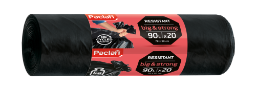 Paclan big&amp;strong worki na śmieci 90l 20 szt.