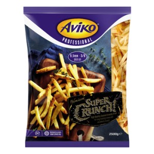 Aviko super chrupiące frytki ze skórką super crunch fries 9,5 mm 2,5 kg