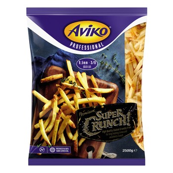 Aviko super chrupiące frytki ze skórką super crunch fries 9,5 mm 2,5 kg aviko super chrupiące frytki ze skórką super crunch fries 9,5 mm 2,5kg