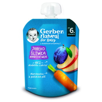 Gerber deserek w tubce jabłko śliwka marchewka po 6 miesiącu 80 g 9b62cb780809af23ac8db8cdc3ebfc18