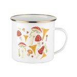 Kubek emaliowany prosty grzybki 12cm/1,25 l florina