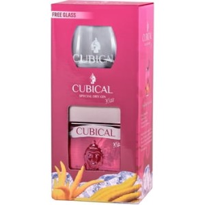 'Gin Cubical Kiss 37,5% 700 ml + szklanka