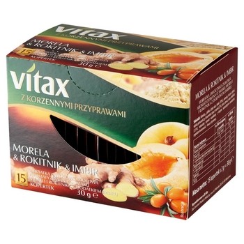 herbata vitax morela&rokitnik&imbir 15 torebek x 2 g w kopertkach herbata vitax morela&amp;rokitnik&amp;imbir 15 torebek x 2 g w kopertkach