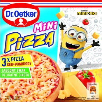 dr. oetker mini pizza ser pomidor minionki 3 szt. 220 g 95b13397b459d58eafb63d921b9d7bdd