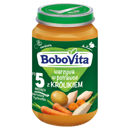 bobovita warzywa w potrawce z królikiem po 5 miesiącu 190 g