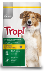 Tropi karma sucha dla psów 10 kg z drobiem