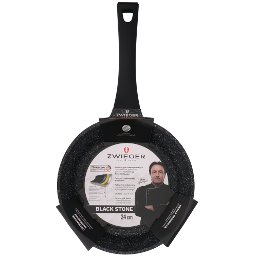 patelnia 24cm black stone zwieger