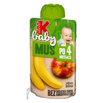 kubuś baby mus po 4 miesiącu jabłko banan 100 g kubuś baby mus po 4 miesiącu jabłko banan 100 g