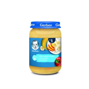 Gerber jabłka, banany i mango z kremowym twarożkiem 190 g 30ab48723eb5b90d50e03f8d15b7e4d6