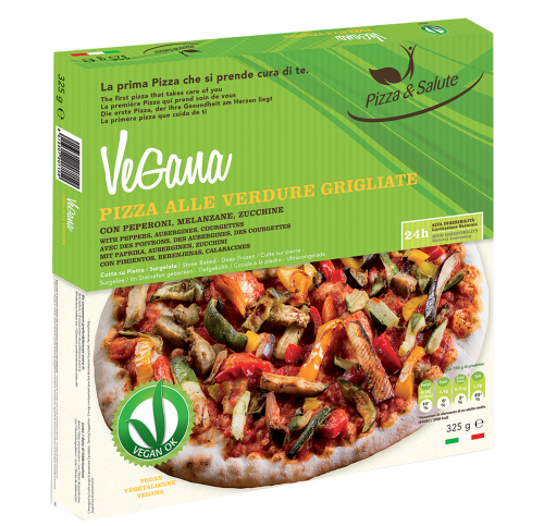 svila pizza wegańska z grillowanymi warzywami 325 g, produkt głęboko mrożony