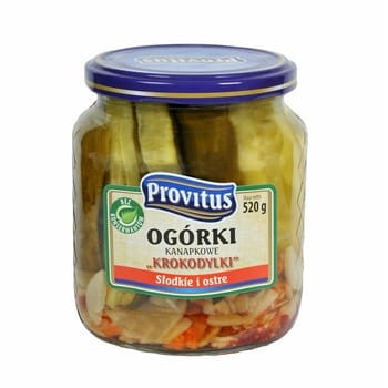 Ogórki konserwowe krokodylki Provitus 520 g 1.jpg