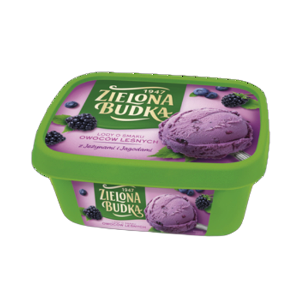Zielona Budka Lody o smaku owoców leśnych 1 l/549 g Zielona Budka Lody o smaku owoców leśnych 1000 ml/549 g