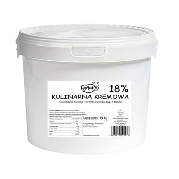 emulsja kulinarna kremowa 18% termizowana 5 kg figand 623b13012513ee5b981382e18af7feda