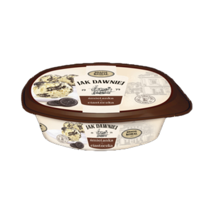 Bracia Koral Lody śmietankowe z ciasteczkami 900 ml Bracia Koral Lody śmietankowe z ciasteczkami 900ml