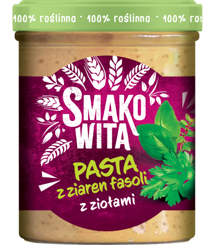 smakowita pasta z ziaren fasoli z ziołami 180g
