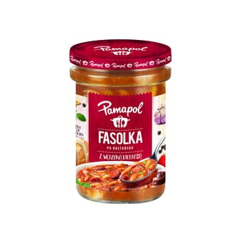 Fasolka po bretońsku z kiełbasą wędzoną Pamapol 500 g 19.jpg