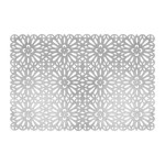 Mata stołowa pvc/ps 30x45 cm prostokątna srebrna