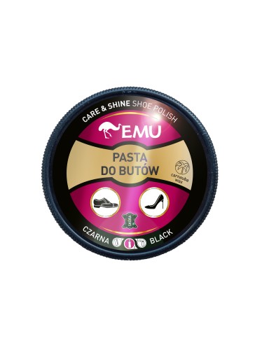 emu pasta do butów w puszce (care and/&amp; shine shoe polish) - czarna 50 ml