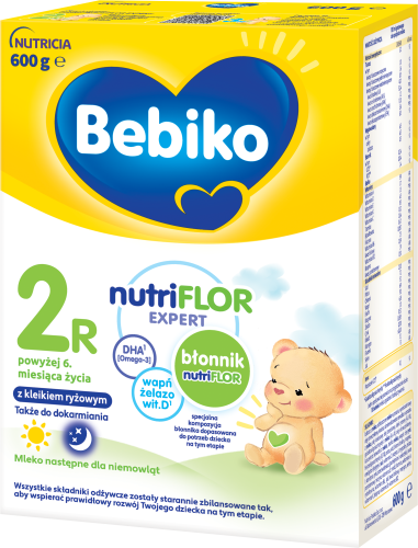 bebiko 2r nutriflor expert mleko następne z kleikiem ryżowym dla niemowląt powyżej 6. miesiąca życia 600 g