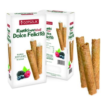 Gotszlik dolce felicita rurki waflowe 136 g 8 szt. 5b8bfbadb573bbbed7ca2c2e20be06b2