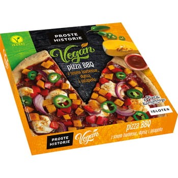Proste historie pizza vegańska bbq 340 g fba22d4266e217a5d1923ac8fbe5046d