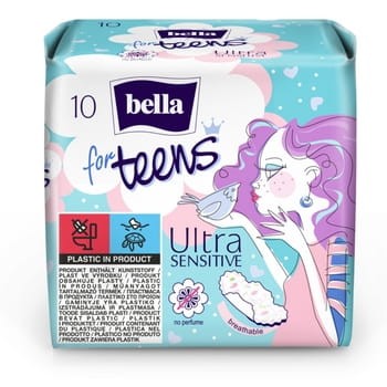 podpaski bella for teens sensitive 10 sztuk ec45843954ab83e8d547569e446e36d9